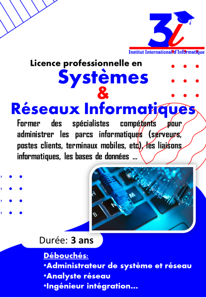 Licence en Système et réseaux Informatique