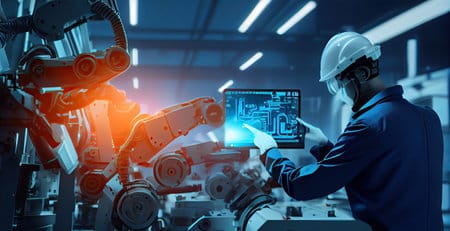 211679610-industrial-4-ai-a-généré-un-gros-plan-de-machines-d-usine-modernes-avec-un-ingénieur